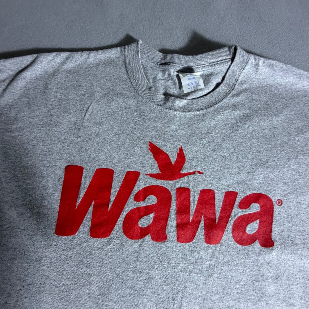Wawa Logo Graphic T-Shirt Mens XL Gray Short Sleeve Core Cotton Tee y2k - Picture 2 of 6